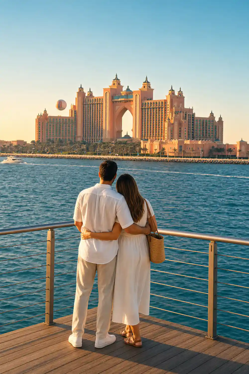 The Atlantis resort on the Palm seen from the water